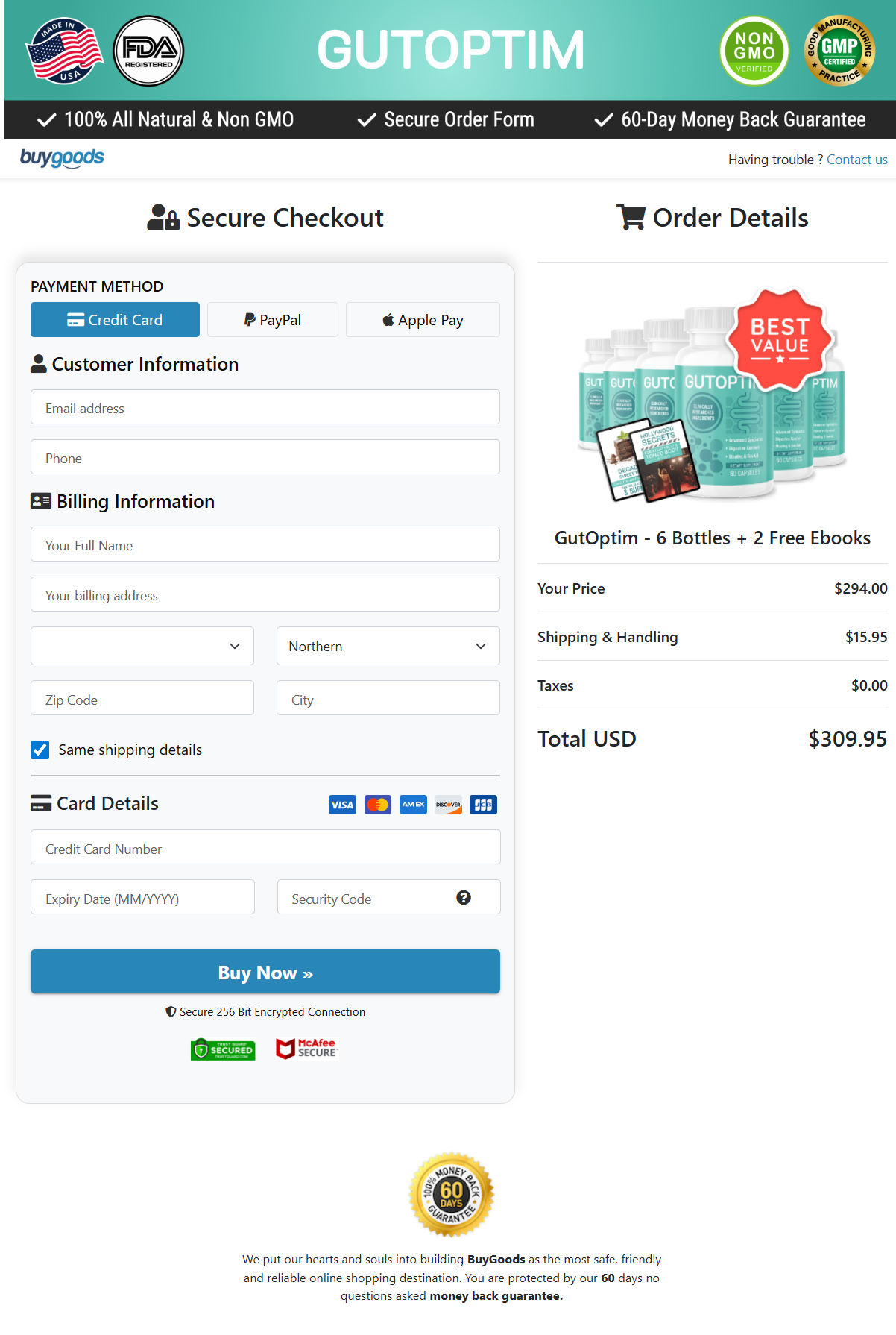 GutOptim Official Website Secure Order Page